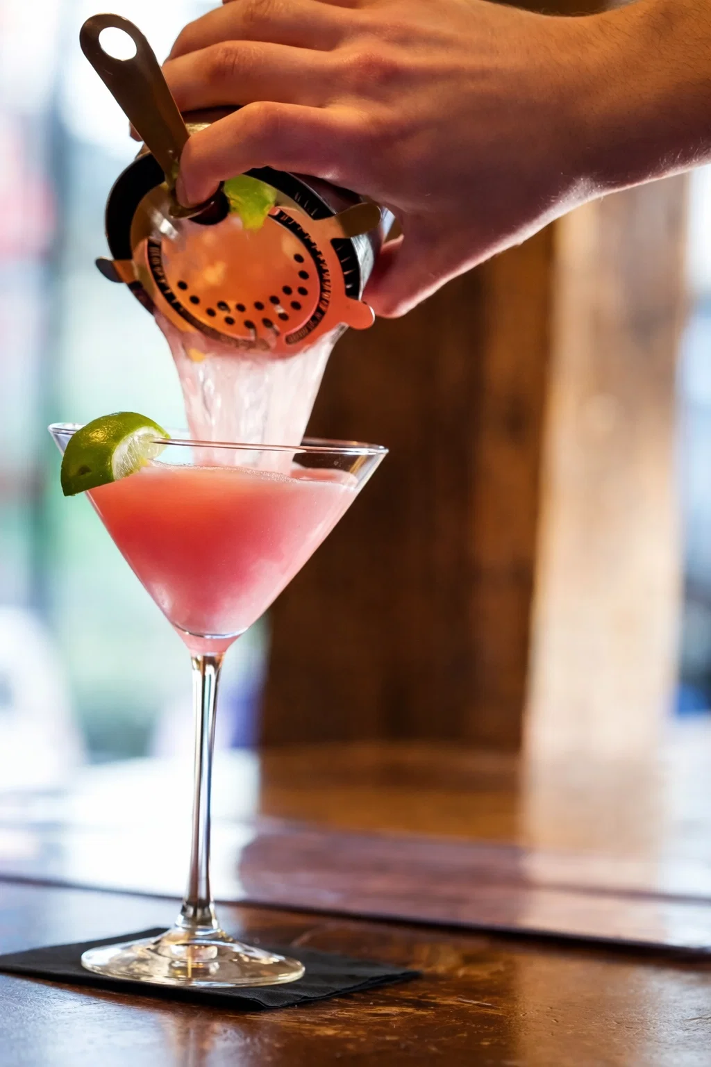 Bartender pouring a cocktail at GreenHouse in New Hope, PA
