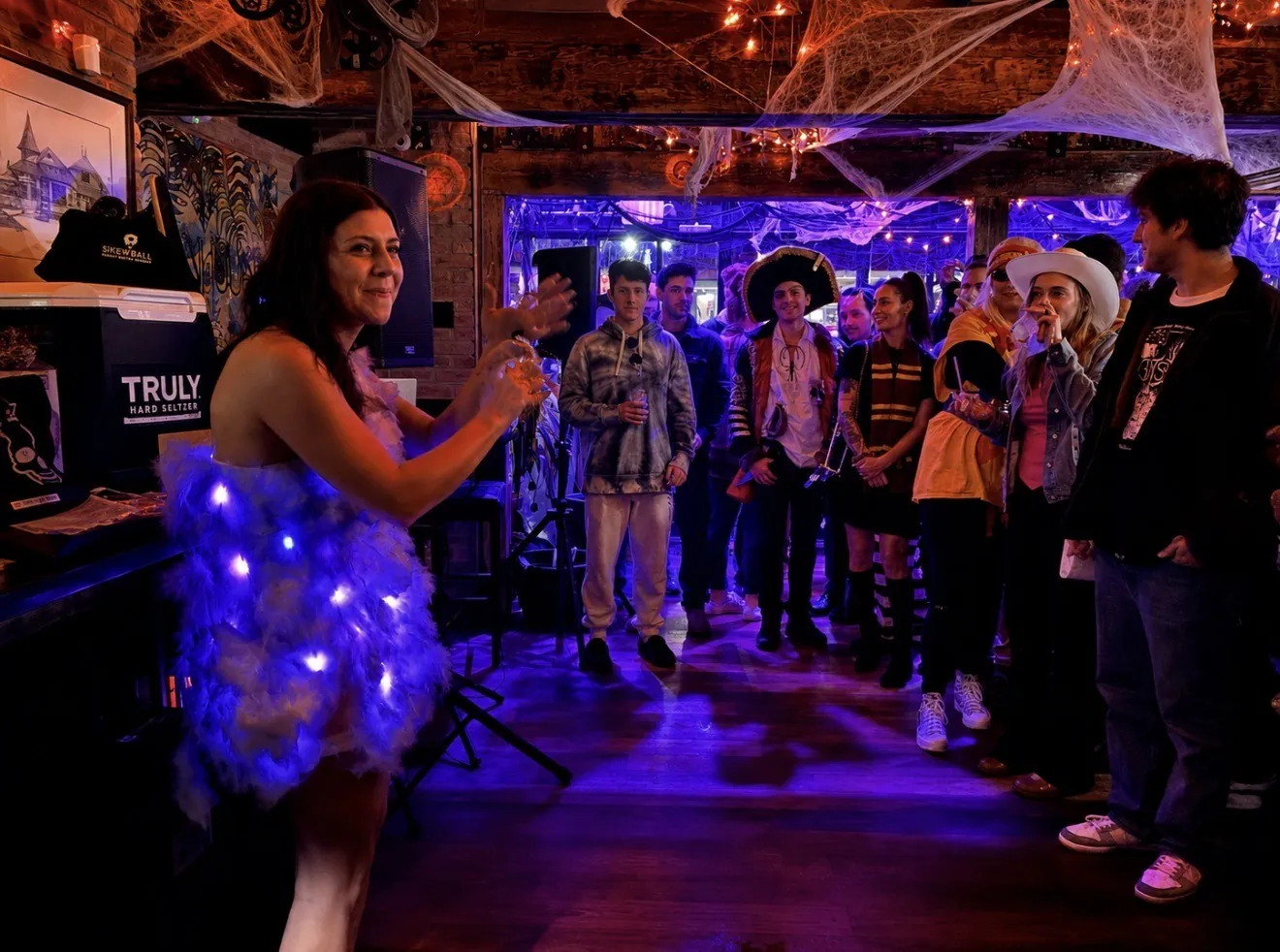 Halloween costume party inside the bar at GreenHouse in New Hope, PA