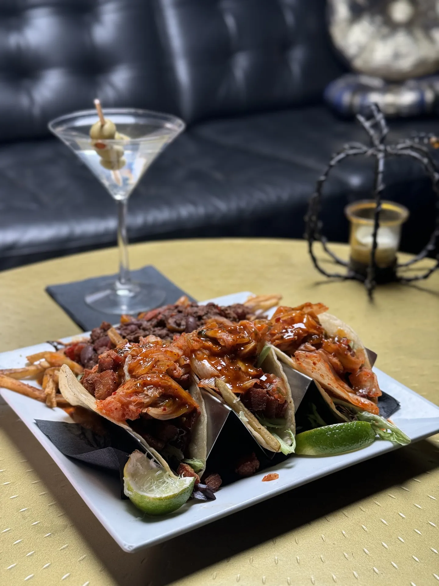 Korean BBQ pork belly tacos with kimchi at GreenHouse in New Hope, PA
