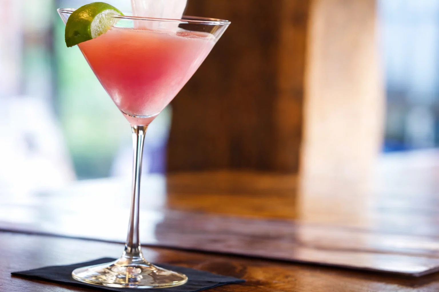 Signature pink cocktail at GreenHouse in New Hope, PA