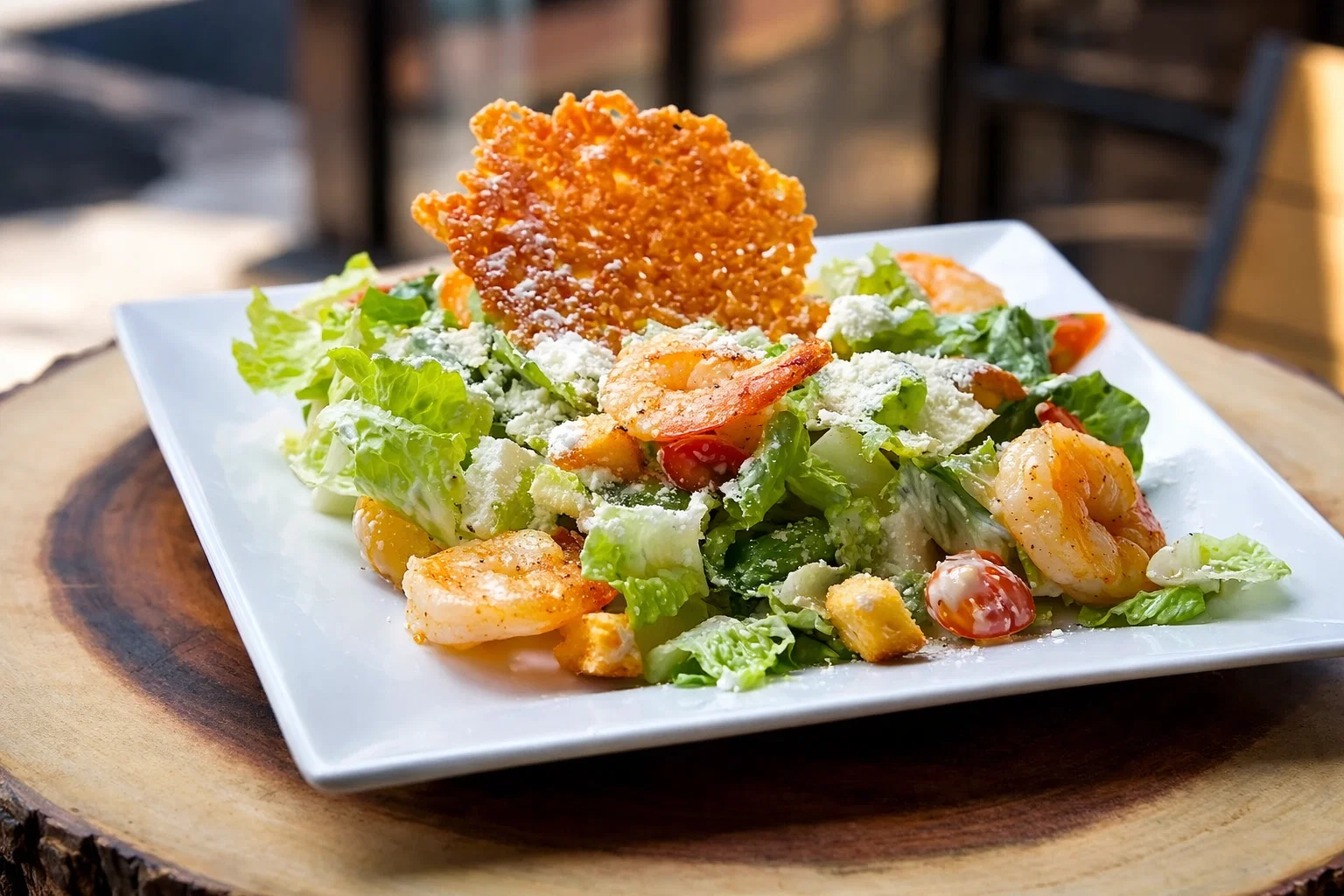 Caesar salad with shrimp at GreenHouse in New Hope, PA
