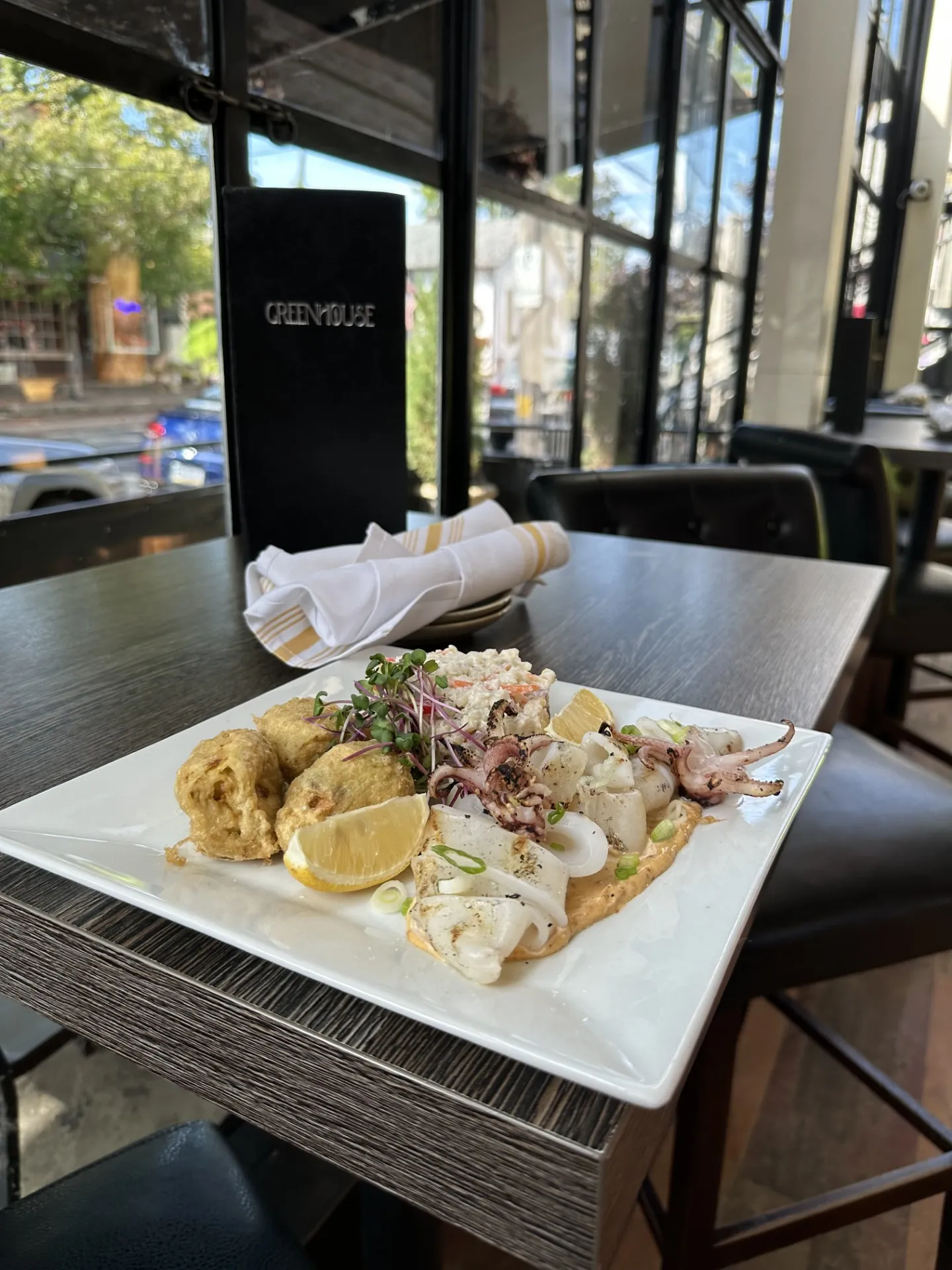 Weekly seafood special at GreenHouse in New Hope, PA